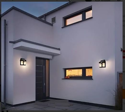 Solar Outdoor Wall Lamp – Warm LED Garden Villa Night Light with Auto Sensor | Continum