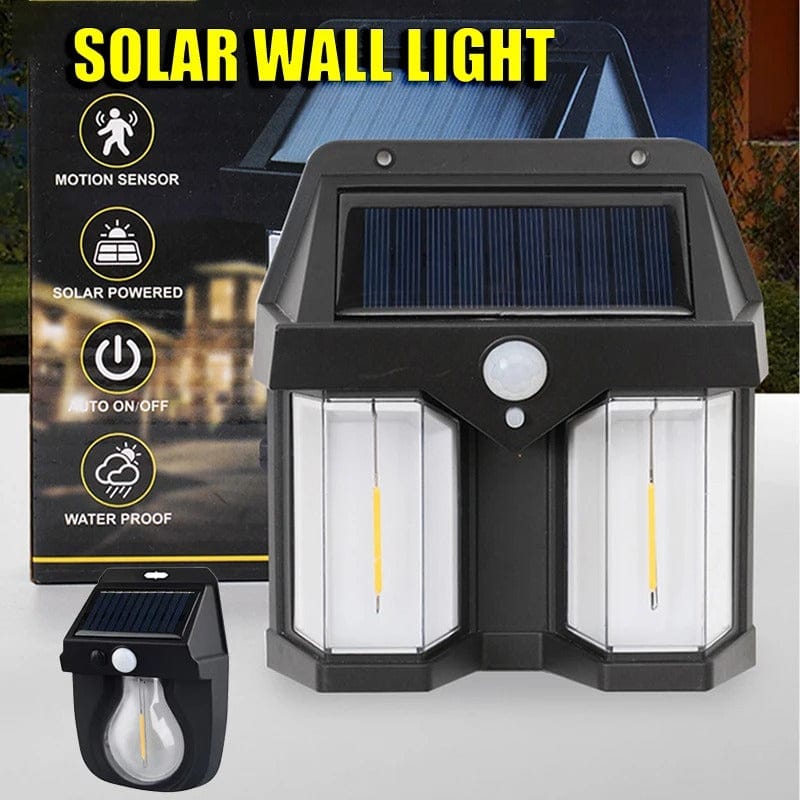 Solar Outdoor Wall Lamp – Warm LED Garden Villa Night Light with Auto Sensor | Continum