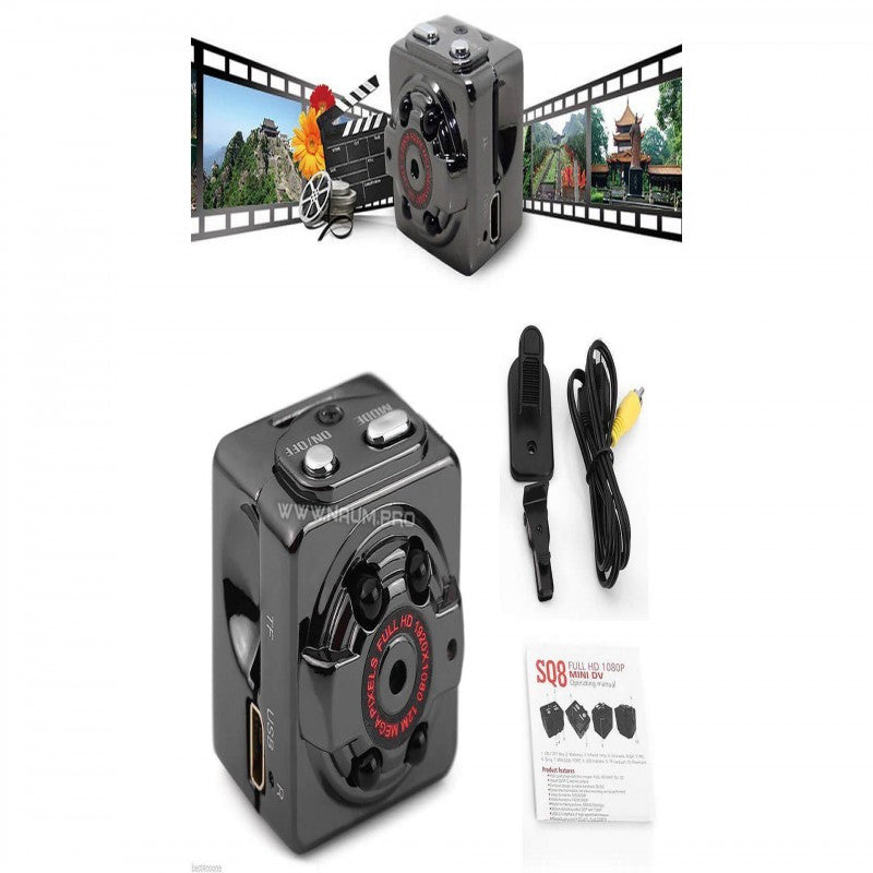 SQ8 Mini Hidden Camera 1080P – Night Vision, Motion Detection, Portable Security DV | Continum