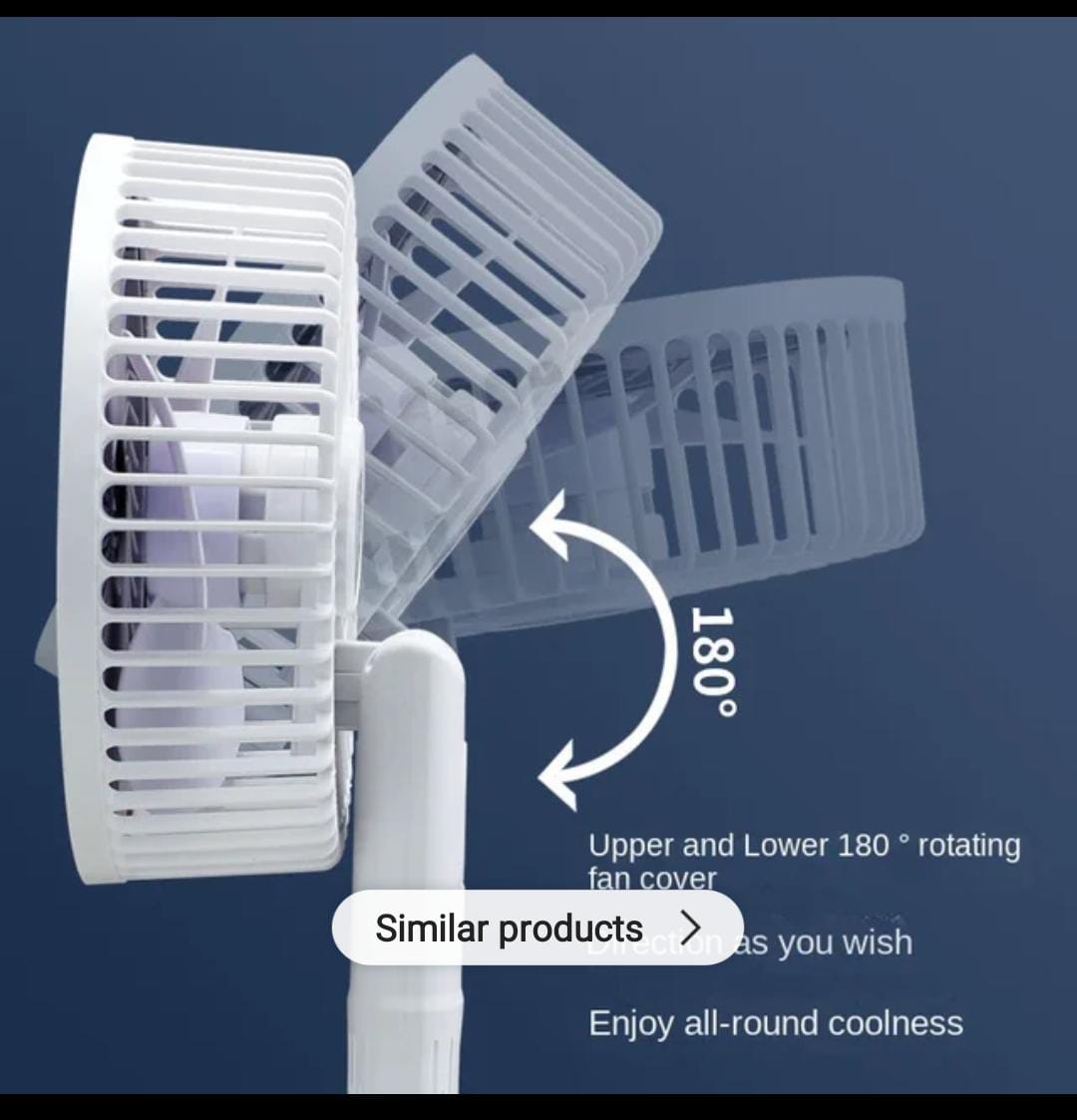4-in-1 USB Rechargeable Clip Fan – 360° Rotation, 3 Speed, Quiet & Powerful | Continum