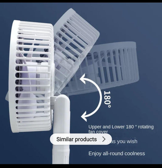 4-in-1 USB Rechargeable Clip Fan – 360° Rotation, 3 Speed, Quiet & Powerful | Continum