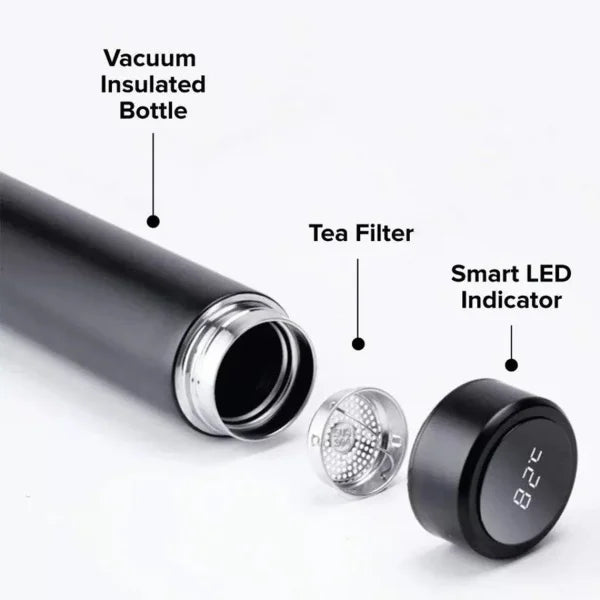 LED Temperature Display Vacuum Flask – Stainless Steel Insulated Water Bottle & Coffee Cup | Continum