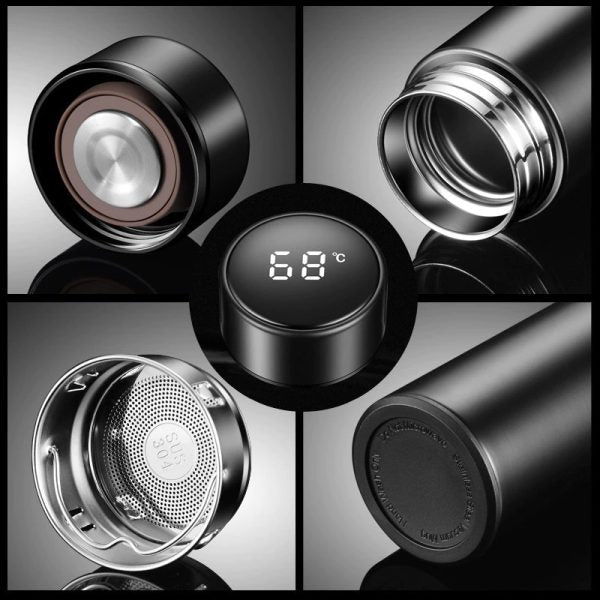 LED Temperature Display Vacuum Flask – Stainless Steel Insulated Water Bottle & Coffee Cup | Continum