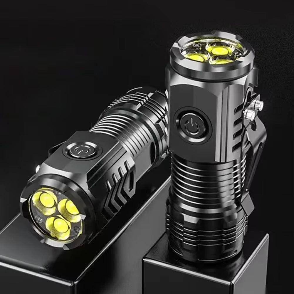 Mini Pocket Flashlight – USB Rechargeable, Waterproof, 500M+ Range with Clip & Keychain | Continum