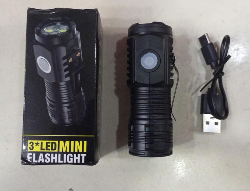 Mini Pocket Flashlight – USB Rechargeable, Waterproof, 500M+ Range with Clip & Keychain | Continum