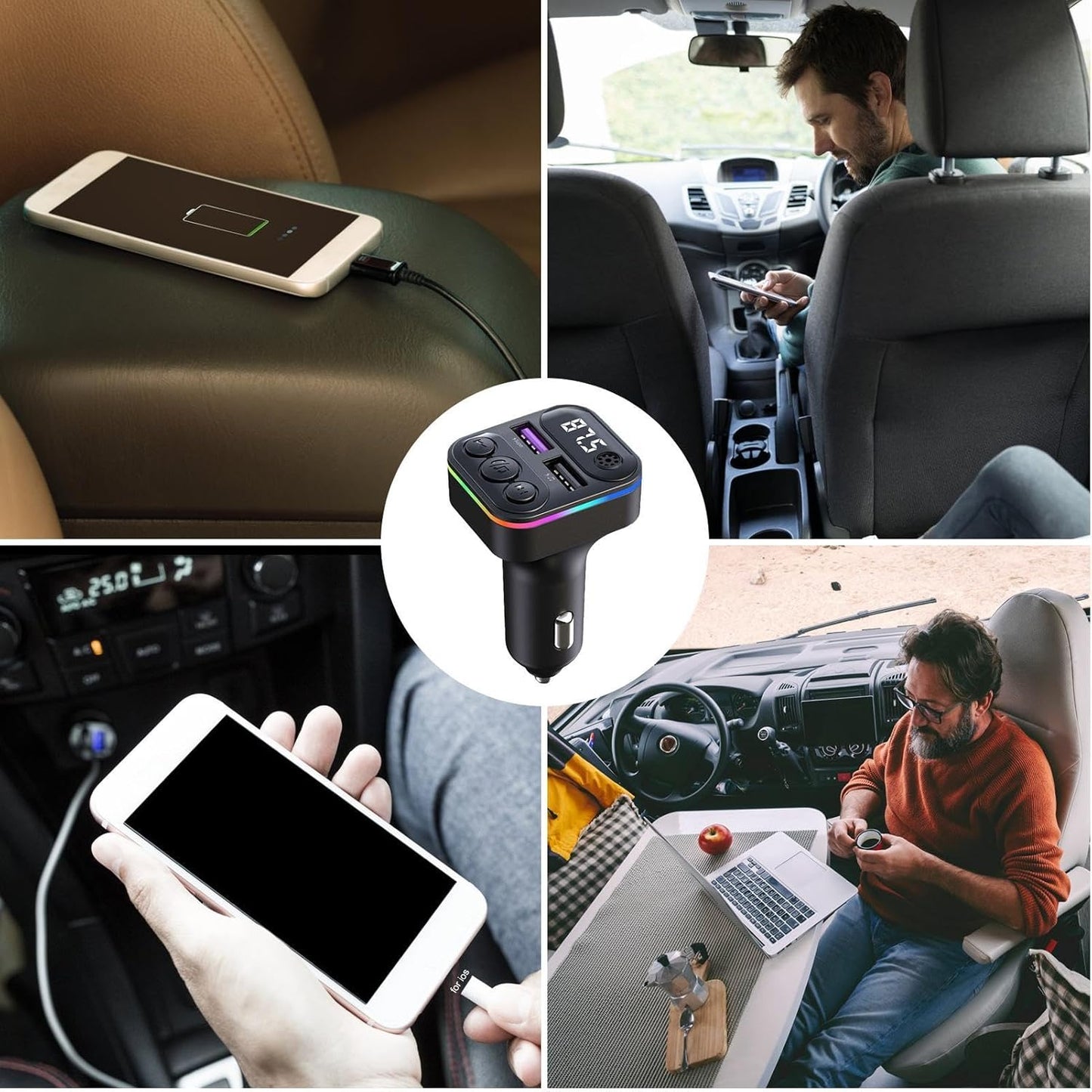 X8 Car FM Transmitter & MP3 Player – Bluetooth 5.0, Dual USB 3.1A, Noise Canceling | Continum