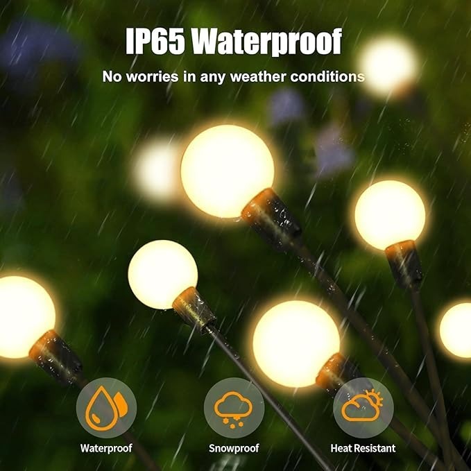 Solar Firefly Garden Lights – Waterproof Warm Decorative Outdoor Lighting | Continum