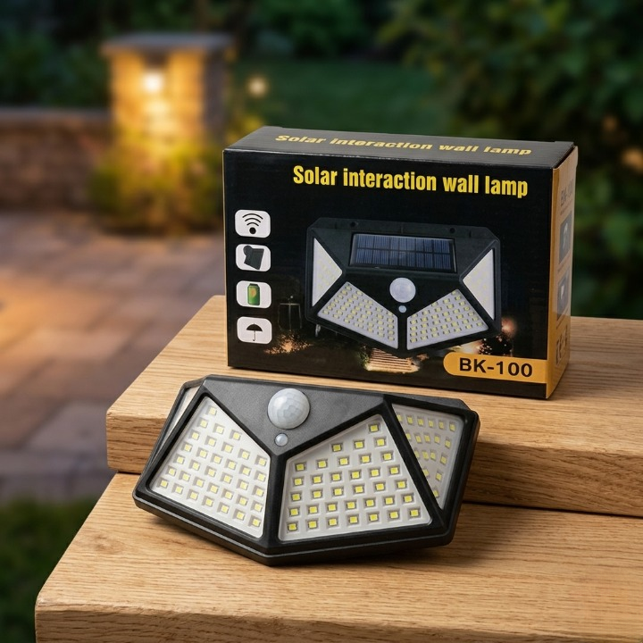 100 LED Solar Motion Sensor Wall Light – IP65 Waterproof | Continum