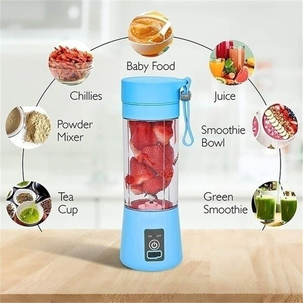 Portable Rechargeable Blender – 380ml Travel Smoothie Maker