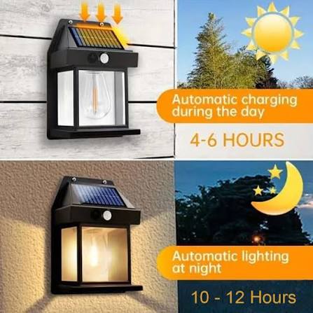 Solar Sensor Light – Outdoor Wall, Garden & Camping Bulb