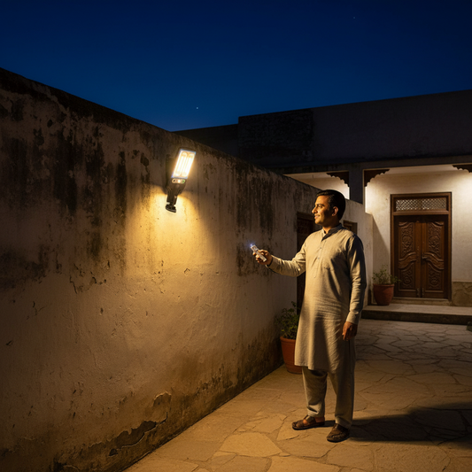 EL-2713 40W Solar Street Lamp – Remote Control, Motion Sensor, Warm Light | Continum