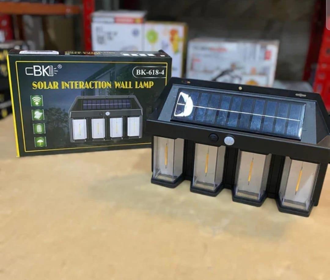 Solar Tungsten Wall Lamp – 4 Bulbs, 4 Modes, 2400Lm Motion Sensor | Continum