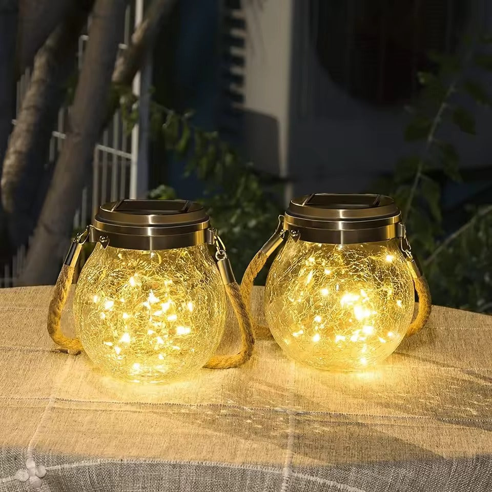 Solar Lantern Outdoor Crack – Decorative Garden Light