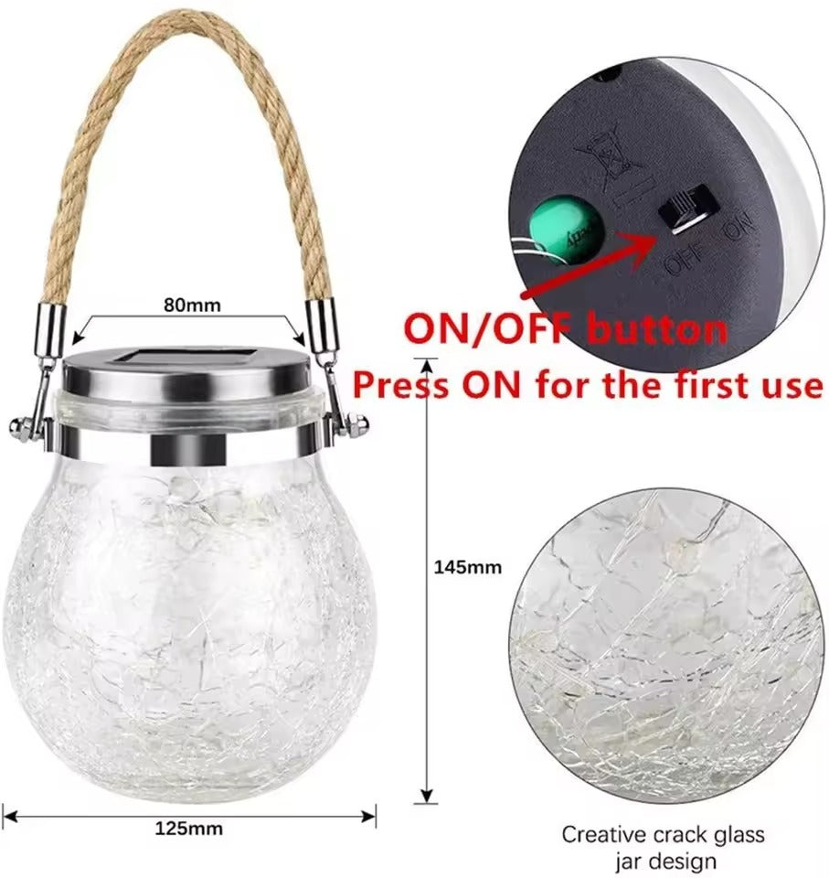 Solar Lantern Outdoor Crack – Decorative Garden Light