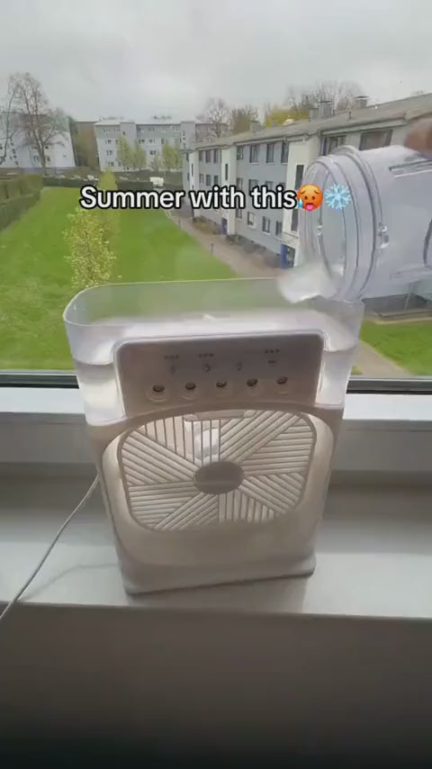 Next Nova 10" Portable Air Cooler Fan – 3-in-1 Cooling, Mist & LED Light