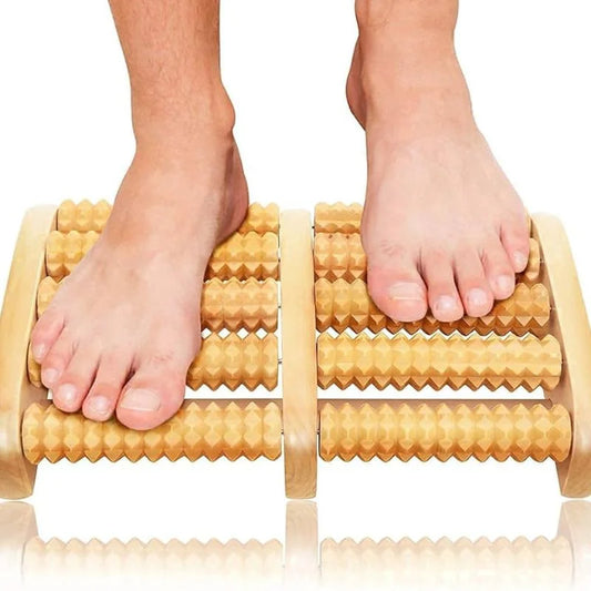 Wooden Foot Roller Massager for Foot Pain & Stress Relief