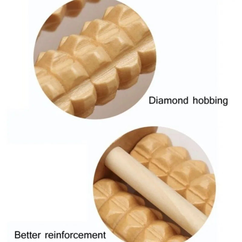 Wooden Foot Roller Massager for Foot Pain & Stress Relief
