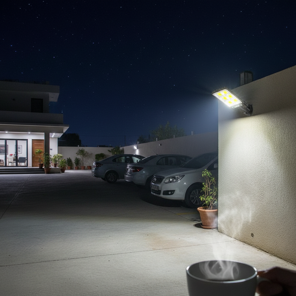 6 LED Solar Street Lamp – 3 Modes, Human Sensing, Super Bright Outdoor Light | Continum